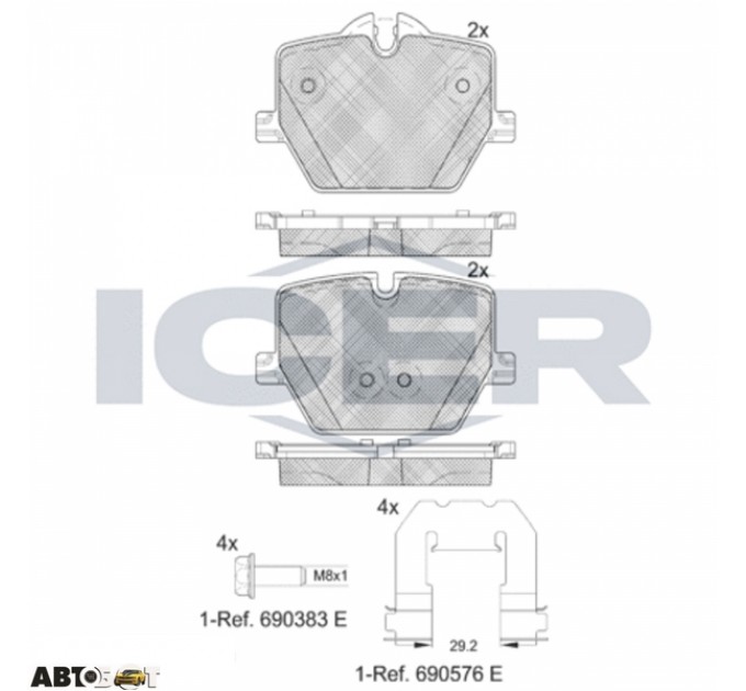 Тормозные колодки ICER 182386, цена: 1 995 грн.