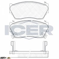 Тормозные колодки ICER 180882