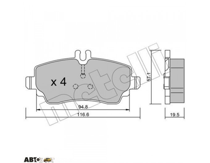 Тормозные колодки METELLI 22-0310-1, цена: 1 832 грн.