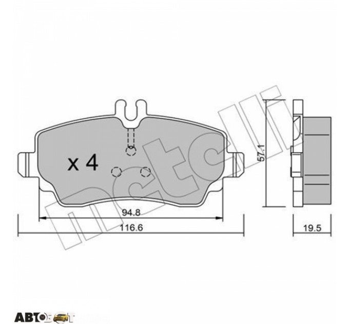 Тормозные колодки METELLI 22-0310-1, цена: 998 грн.