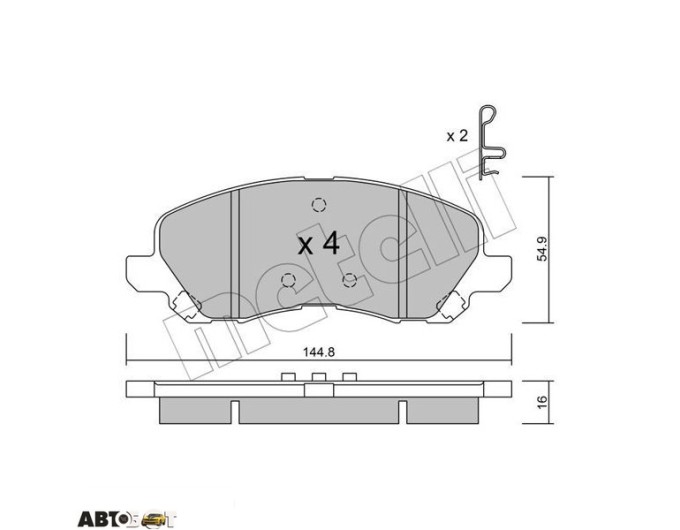 Тормозные колодки METELLI 22-0481-0, цена: 1 661 грн.