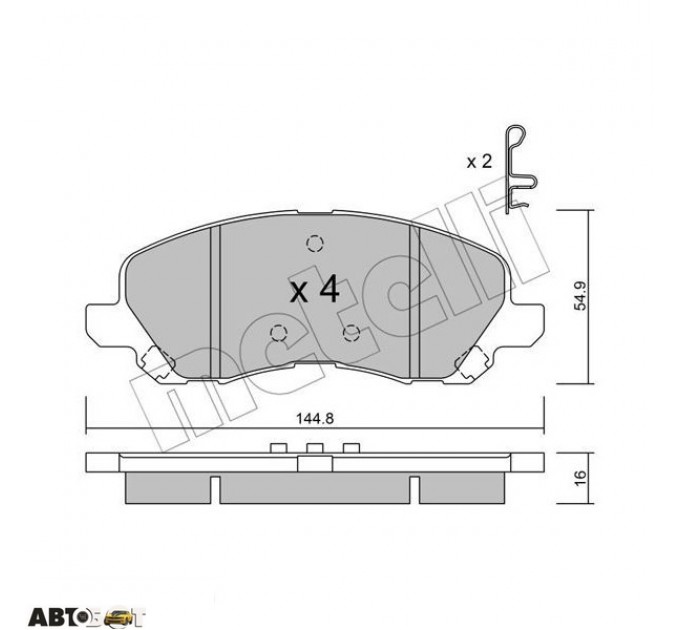 Гальмівні колодки METELLI 22-0481-0, ціна: 913 грн.