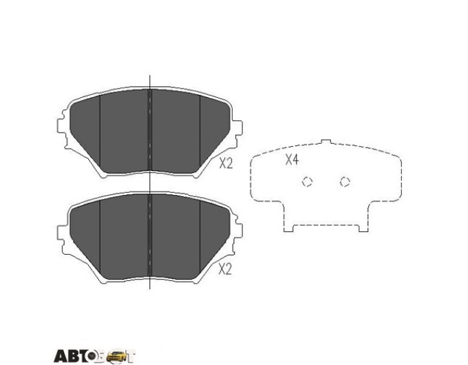 Тормозные колодки KAVO PARTS KBP-9011, цена: 1 645 грн.