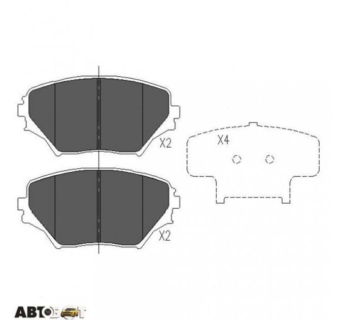 Гальмівні колодки KAVO PARTS KBP-9011, ціна: 905 грн.