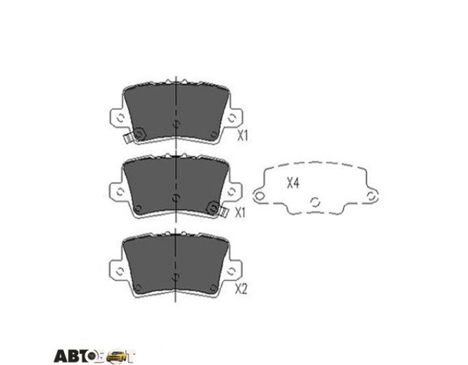 Гальмівні колодки KAVO PARTS KBP-2014, ціна: 1 211 грн.