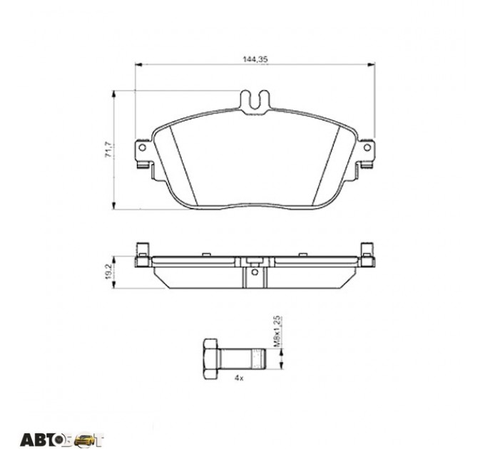 Гальмівні колодки Bosch 0 986 494 662, ціна: 1 994 грн.