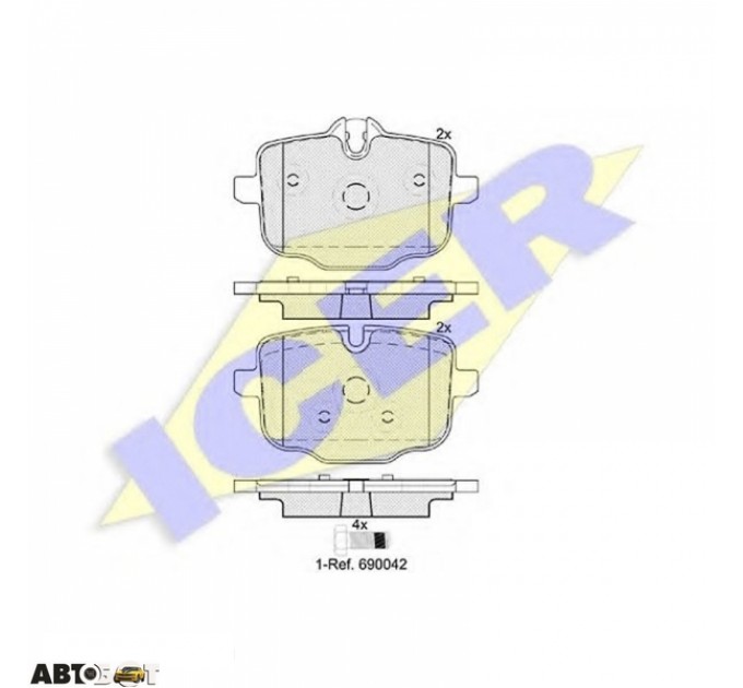 Гальмівні колодки ICER 182005, ціна: 1 579 грн.