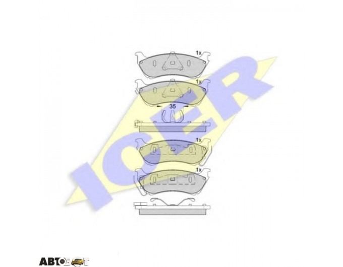 Гальмівні колодки ICER 181277, ціна: 2 243 грн.