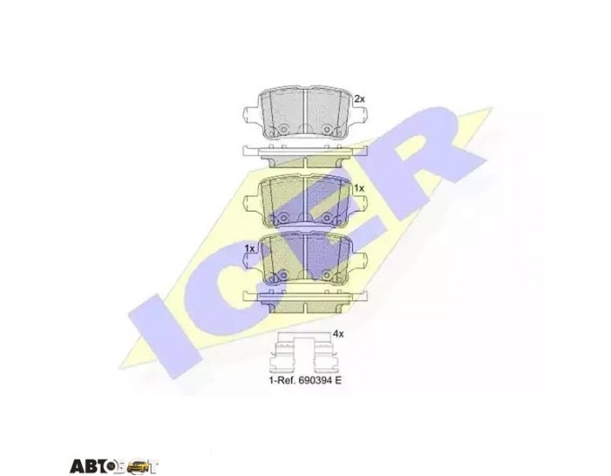 Тормозные колодки ICER 182257, цена: 2 554 грн.
