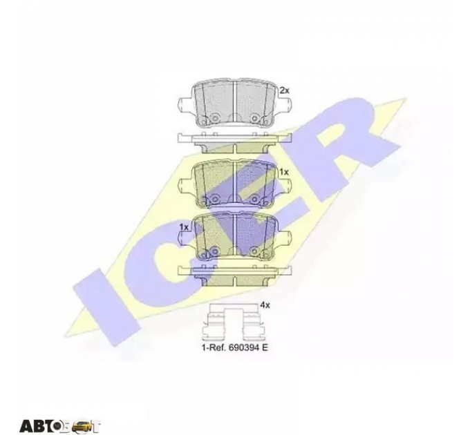 Гальмівні колодки ICER 182257, ціна: 1 391 грн.