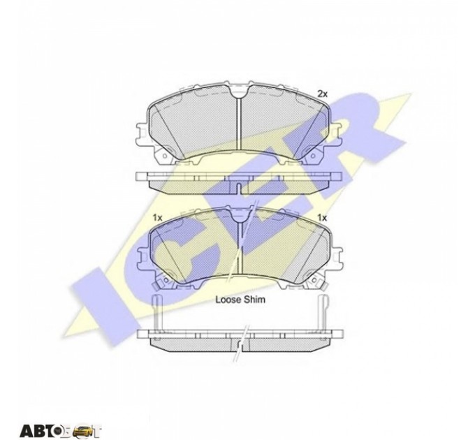 Тормозные колодки ICER 182202, цена: 1 449 грн.