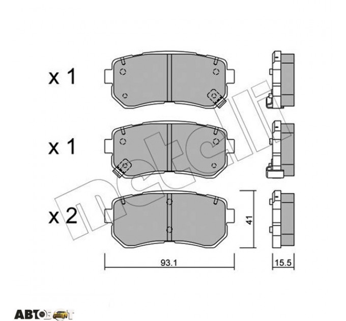 Тормозные колодки METELLI 22-0725-0, цена: 808 грн.