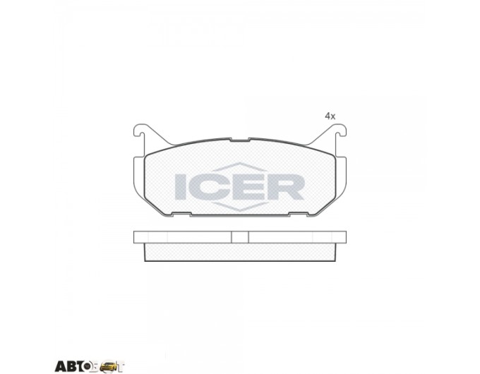 Тормозные колодки ICER 181110, цена: 1 194 грн.