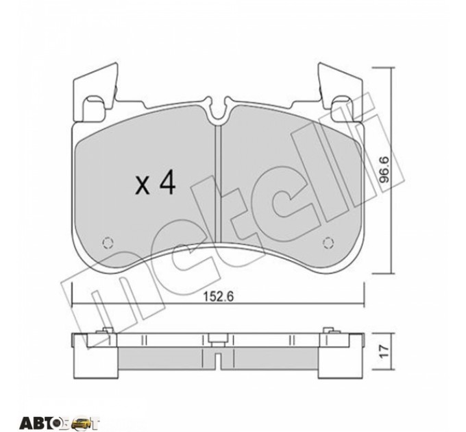 Тормозные колодки METELLI 22-1251-0, цена: 3 759 грн.