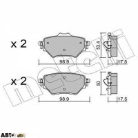 Тормозные колодки METELLI 22-0987-0