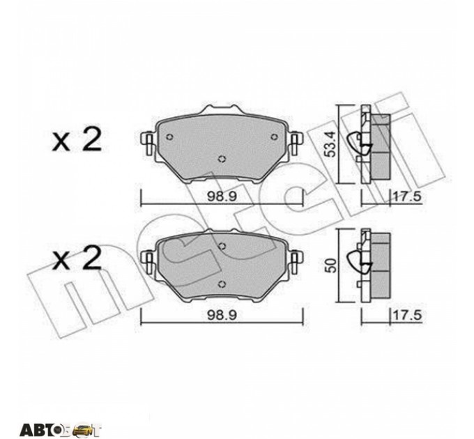 Тормозные колодки METELLI 22-0987-0, цена: 1 055 грн.