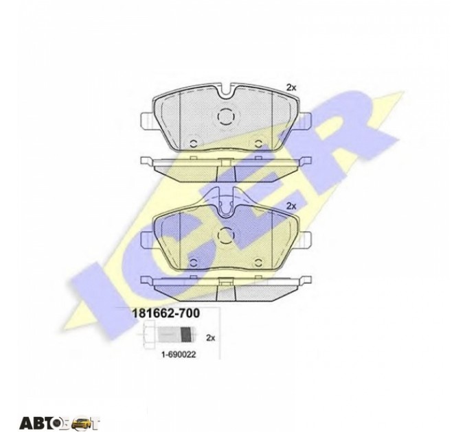 Тормозные колодки ICER 181662700, цена: 1 517 грн.
