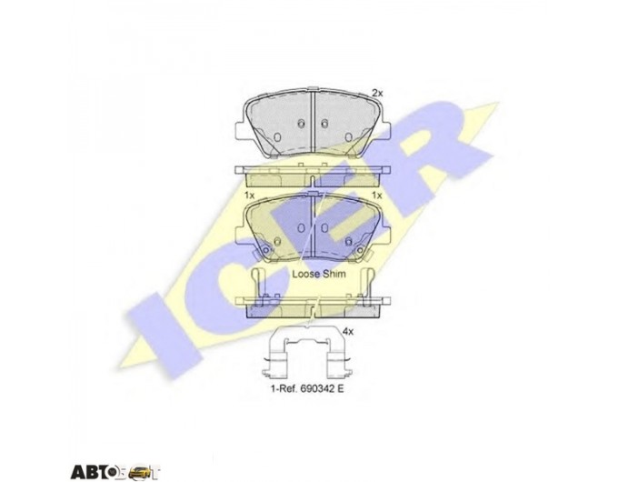 Тормозные колодки ICER 182147, цена: 3 570 грн.