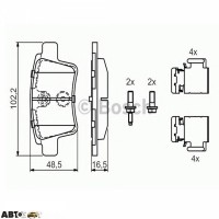 Гальмівні колодки Bosch 0 986 494 622