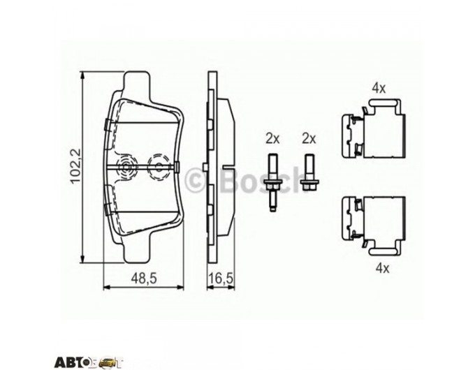 Тормозные колодки Bosch 0 986 494 622, цена: 3 053 грн.