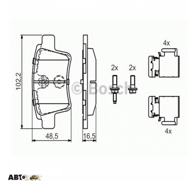 Гальмівні колодки Bosch 0 986 494 622, ціна: 1 662 грн.