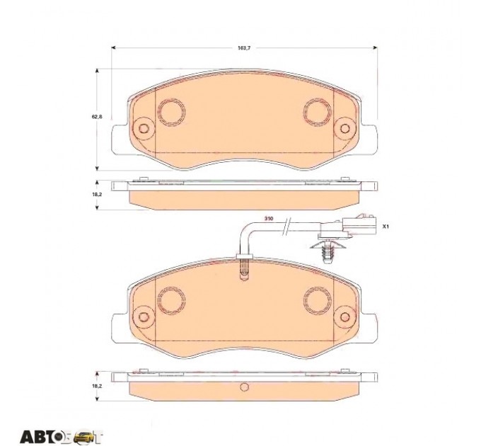 Тормозные колодки TRW GDB1885, цена: 2 452 грн.