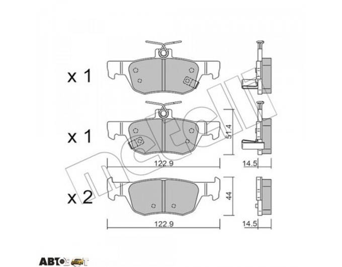 Тормозные колодки METELLI 22-1226-0, цена: 1 762 грн.