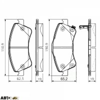 Гальмівні колодки Bosch 0 986 495 106