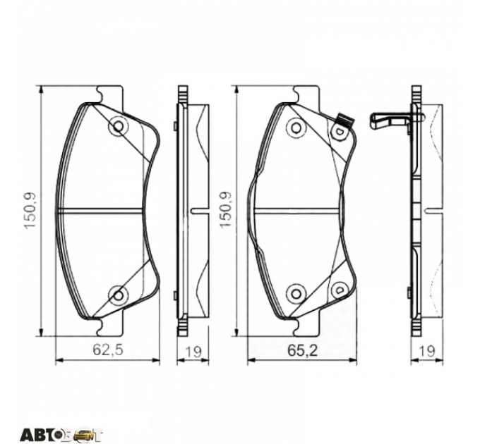 Тормозные колодки Bosch 0 986 495 106, цена: 1 447 грн.