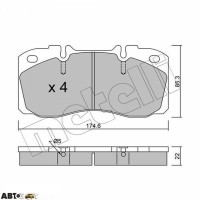 Тормозные колодки METELLI 22-0268-0