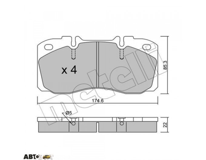 Тормозные колодки METELLI 22-0268-0, цена: 3 578 грн.