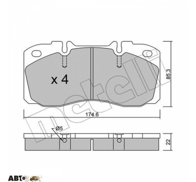 Тормозные колодки METELLI 22-0268-0, цена: 1 948 грн.