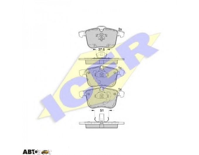 Гальмівні колодки ICER 181681, ціна: 2 792 грн.