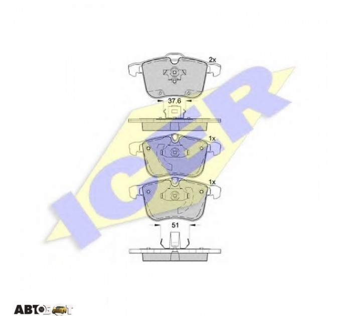 Гальмівні колодки ICER 181681, ціна: 1 535 грн.