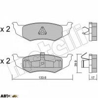 Гальмівні колодки METELLI 22-0522-0