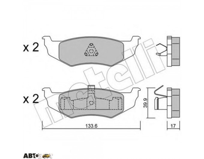 Тормозные колодки METELLI 22-0522-0, цена: 1 757 грн.