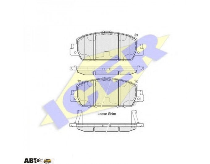 Тормозные колодки ICER 182153, цена: 2 972 грн.