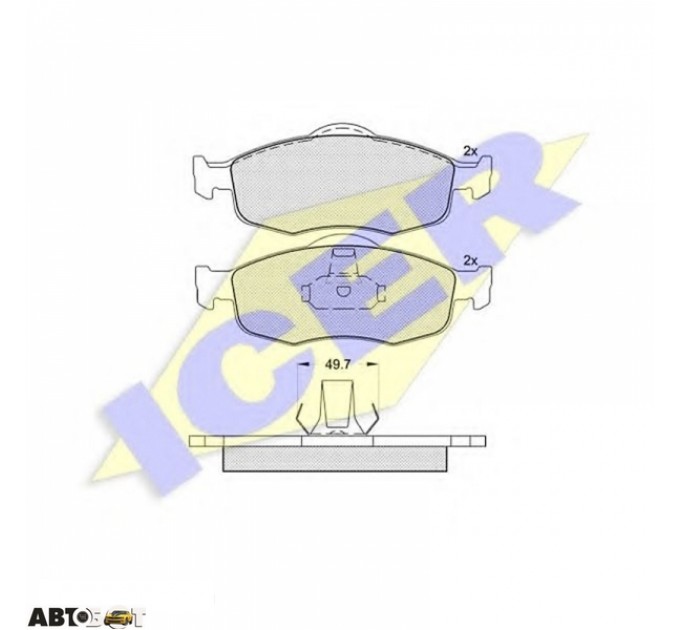 Тормозные колодки ICER 180916, цена: 1 146 грн.