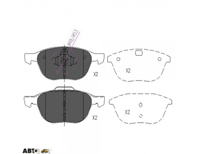 Гальмівні колодки KAVO PARTS KBP-4513, ціна: 1 867 грн.
