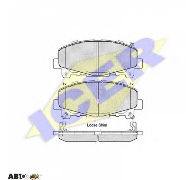 Гальмівні колодки ICER 181894, ціна: 1 401 грн.