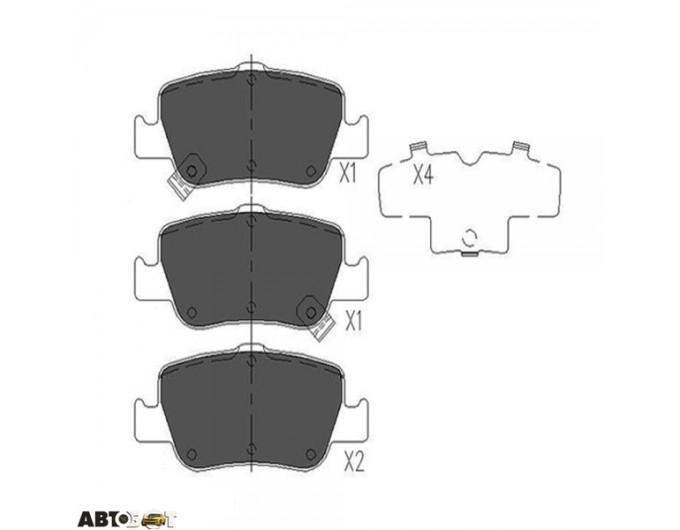 Тормозные колодки KAVO PARTS KBP-9104, цена: 1 502 грн.