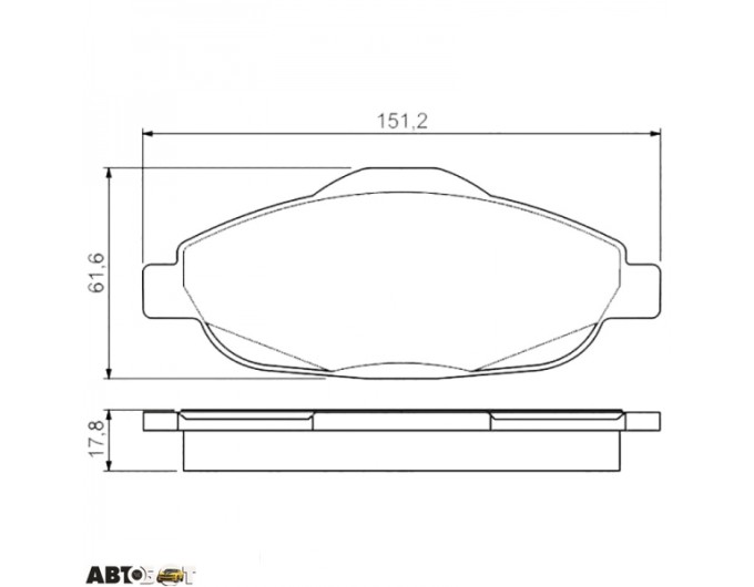 Тормозные колодки Bosch 0 986 495 266, цена: 2 567 грн.