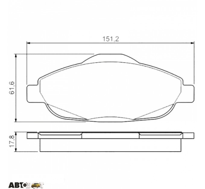 Тормозные колодки Bosch 0 986 495 266, цена: 1 397 грн.