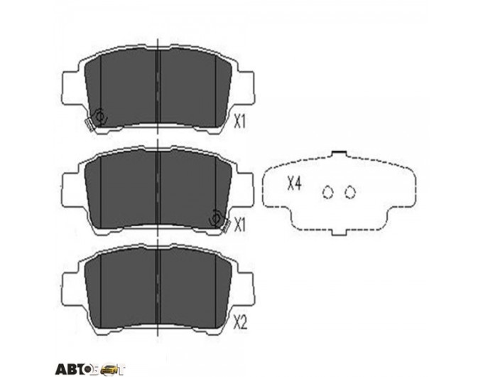Тормозные колодки KAVO PARTS KBP-9014, цена: 1 463 грн.