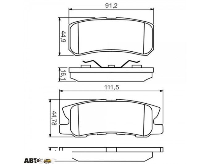 Тормозные колодки Bosch 0 986 495 357, цена: 2 016 грн.