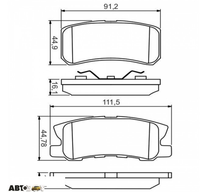 Гальмівні колодки Bosch 0 986 495 357, ціна: 1 098 грн.