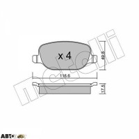 Гальмівні колодки METELLI 22-0704-0