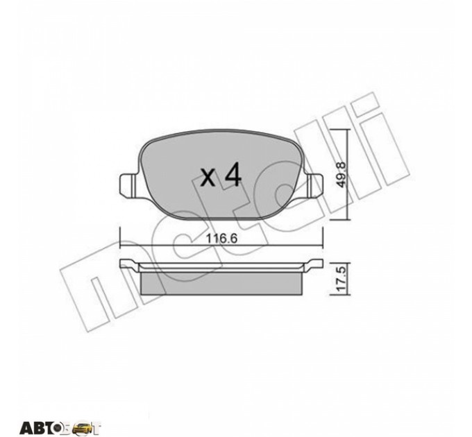 Тормозные колодки METELLI 22-0704-0, цена: 1 075 грн.