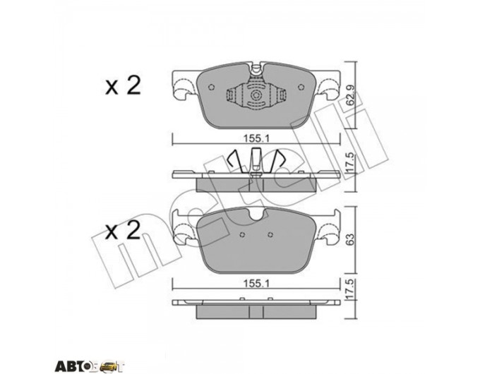 Тормозные колодки METELLI 22-1119-0, цена: 2 693 грн.