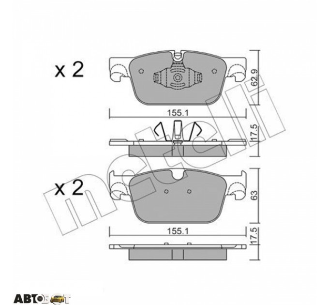 Тормозные колодки METELLI 22-1119-0, цена: 1 481 грн.